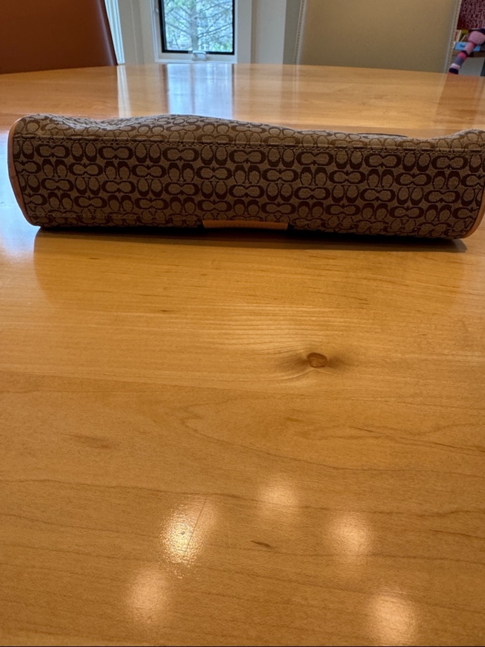 Coach Toiletry Case in Brown with Tan Trim - Picture 3 of 6